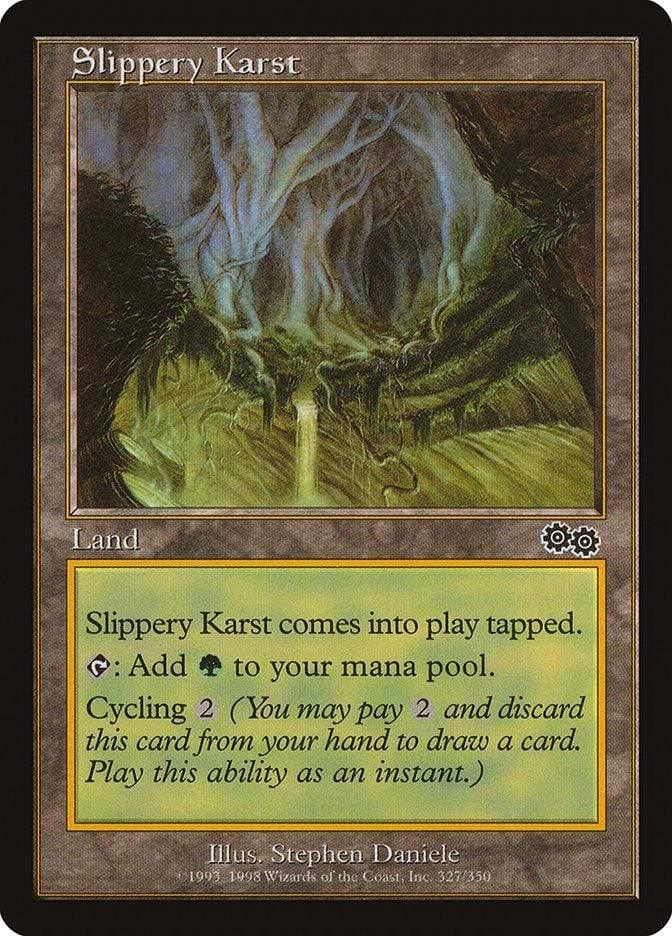 Magic: The Gathering MTG Single Slippery Karst [Urza's Saga]