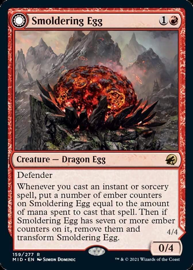 Magic: The Gathering MTG Single Smoldering Egg // Ashmouth Dragon [Innistrad: Midnight Hunt]