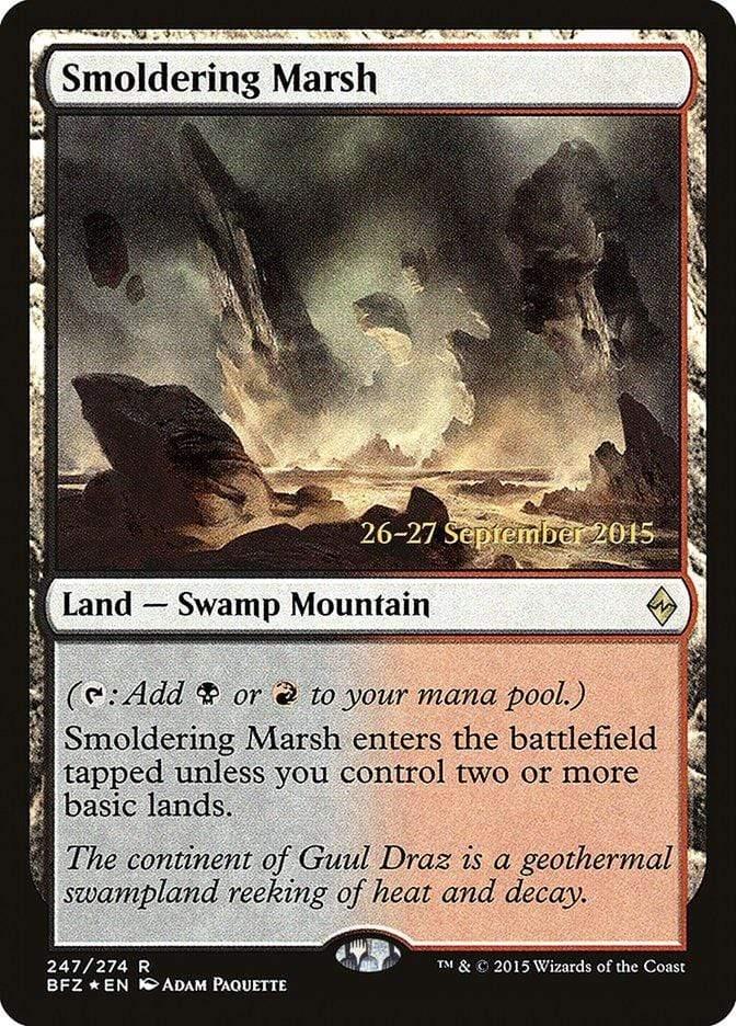 Magic: The Gathering MTG Single Smoldering Marsh  [Battle for Zendikar Prerelease Promos]
