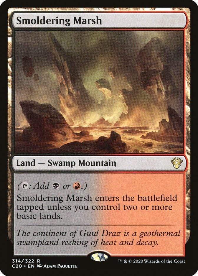 Magic: The Gathering MTG Single Smoldering Marsh [Commander 2020]