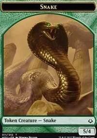 Magic: The Gathering MTG Single Snake // Zombie Double-sided Token [Hour of Devastation]
