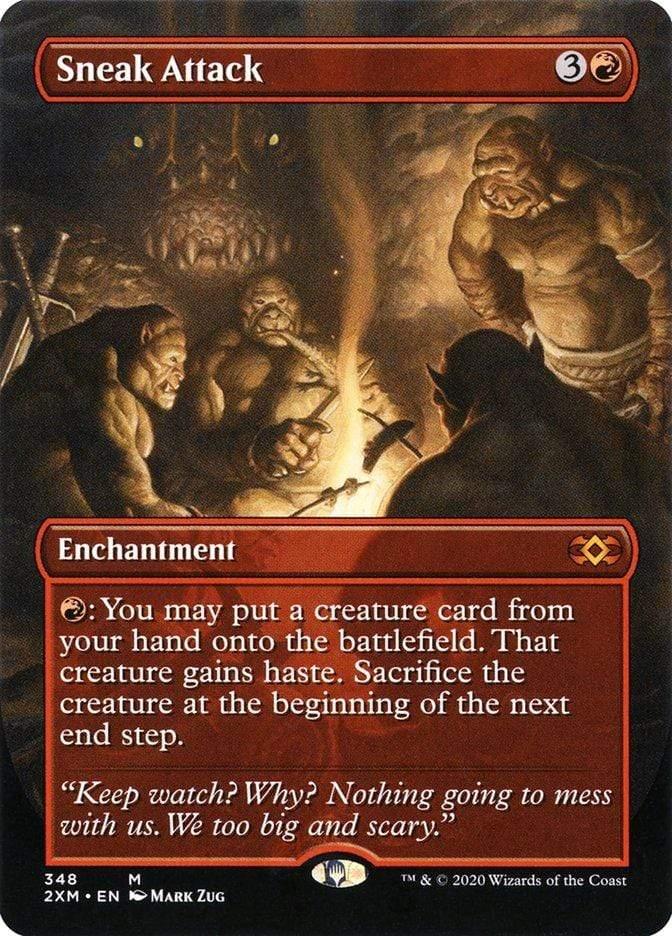 Magic: The Gathering MTG Single Sneak Attack (Toppers) [Double Masters Extended Art]