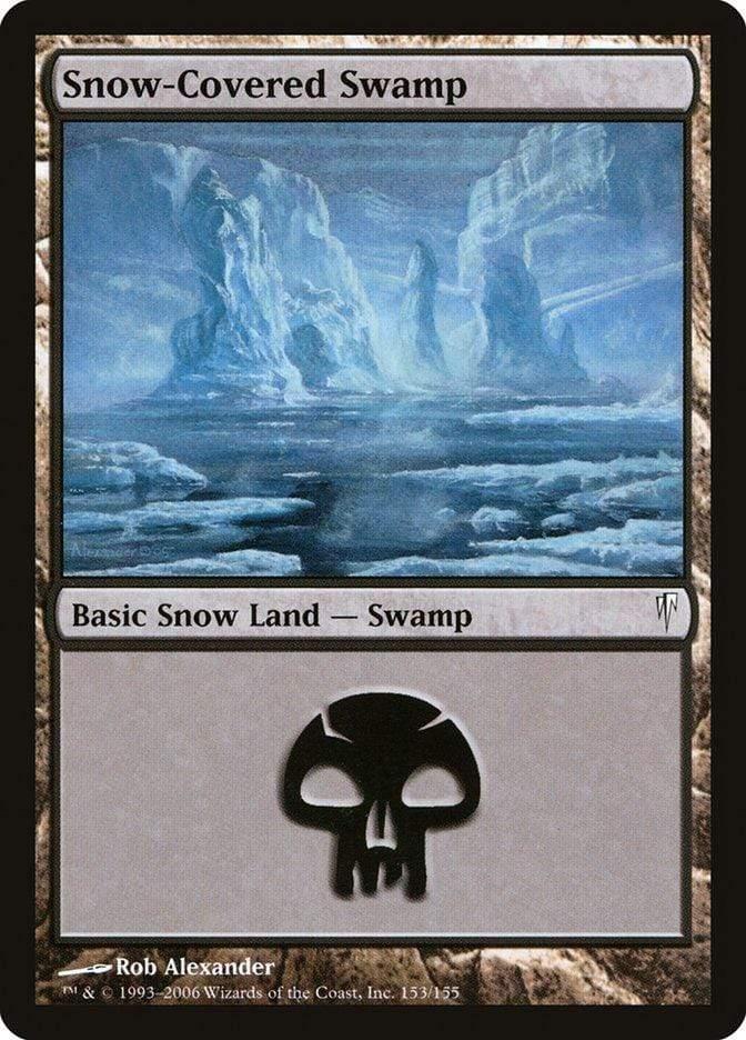 Magic: The Gathering MTG Single Snow-Covered Swamp [Coldsnap]