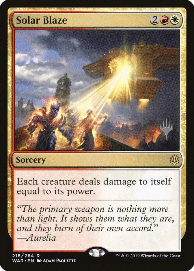 Magic: The Gathering MTG Single Solar Blaze (Promo Pack) [War of the Spark Promos]