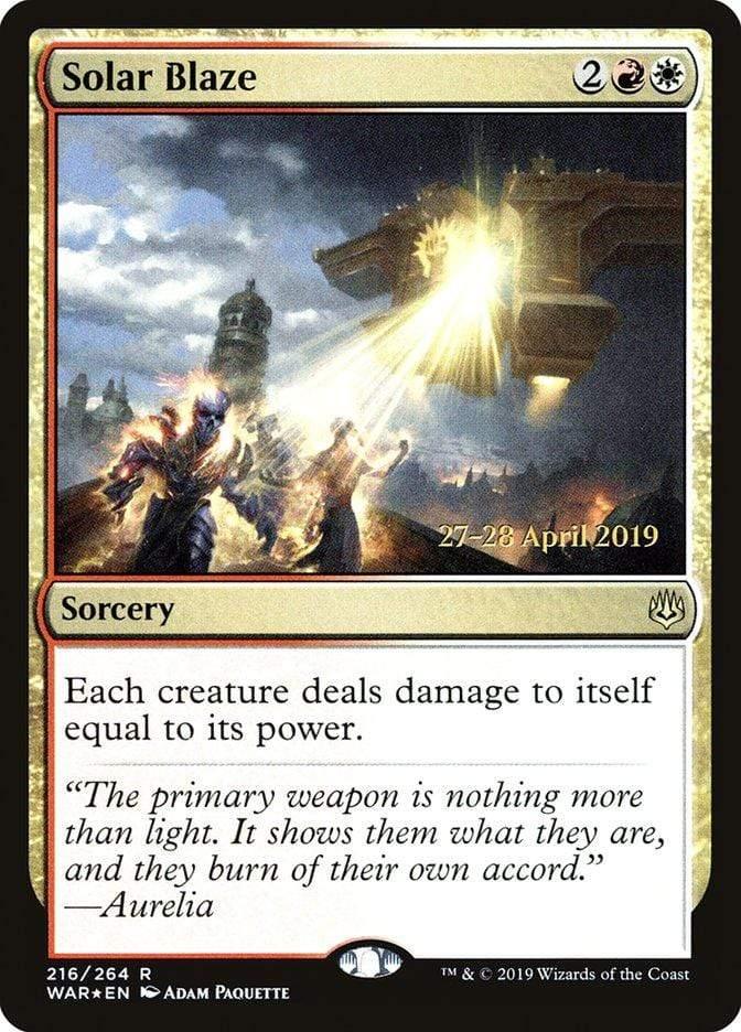 Magic: The Gathering MTG Single Solar Blaze  [War of the Spark Prerelease Promos]