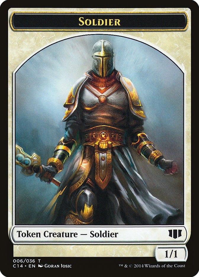 Magic: The Gathering MTG Single Soldier // Spirit Double-sided Token [Commander 2014 Tokens]