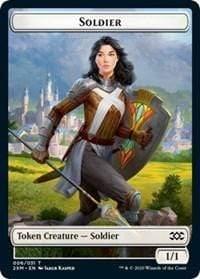 Magic: The Gathering MTG Single Soldier // Squirrel Double-sided Token [Double Masters]