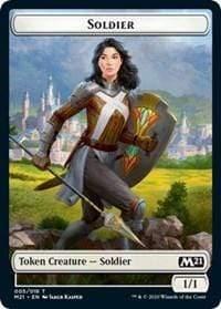 Magic: The Gathering MTG Single Soldier // Treasure Double-sided Token [Core Set 2021]