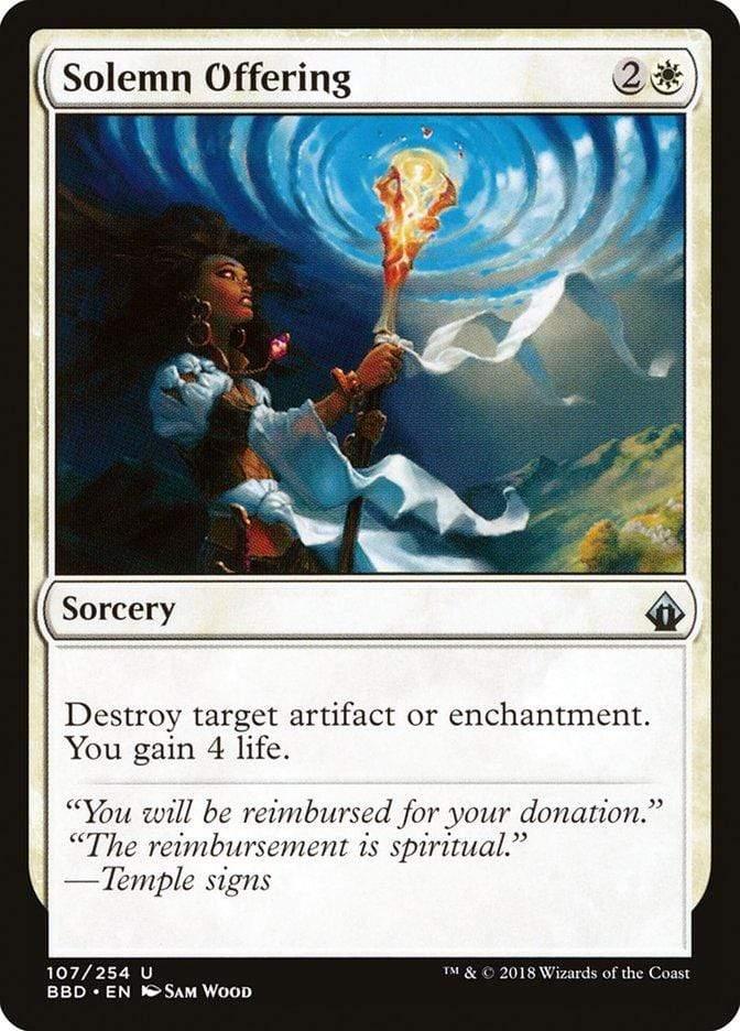 Magic: The Gathering MTG Single Solemn Offering [Battlebond]