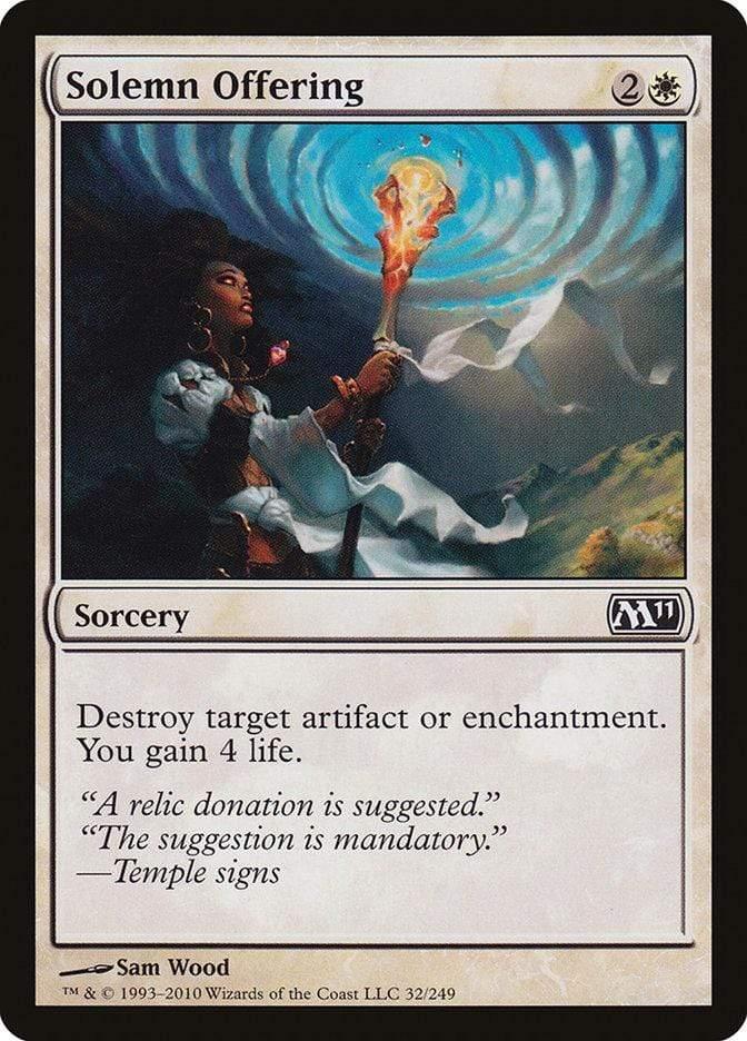Magic: The Gathering MTG Single Solemn Offering [Magic 2011]