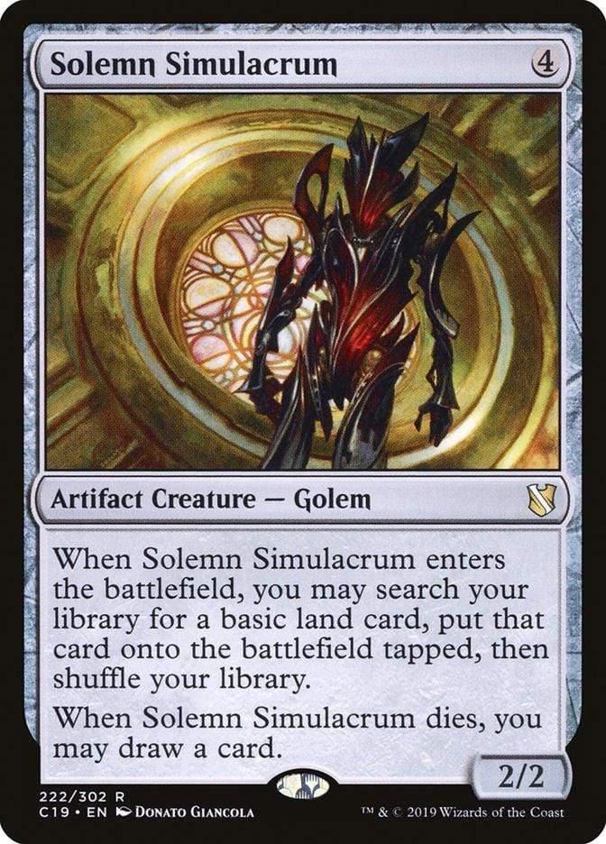 Magic: The Gathering MTG Single Solemn Simulacrum [Commander 2019]