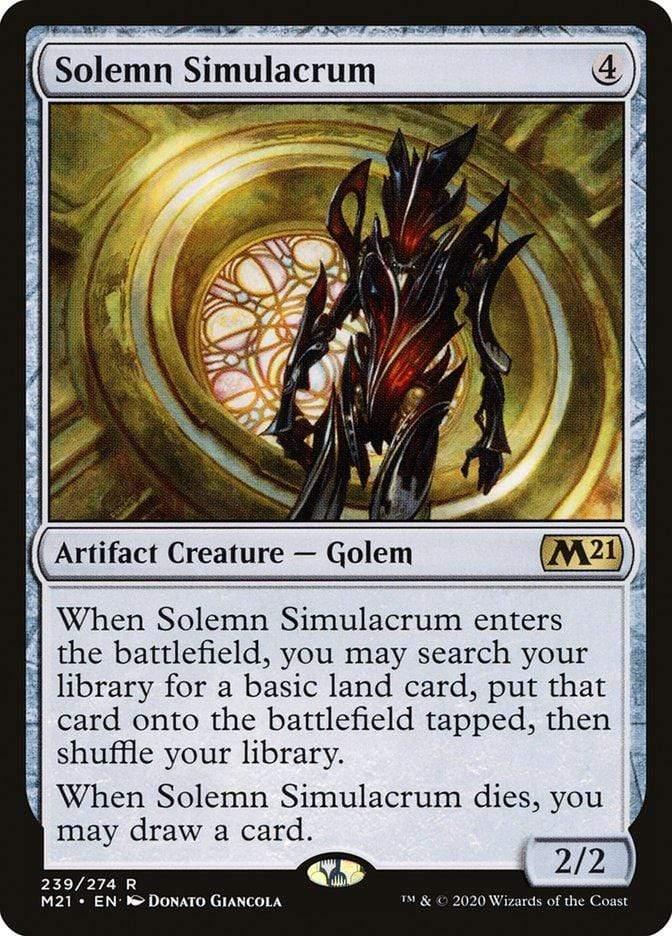 Magic: The Gathering MTG Single Solemn Simulacrum [Core Set 2021]