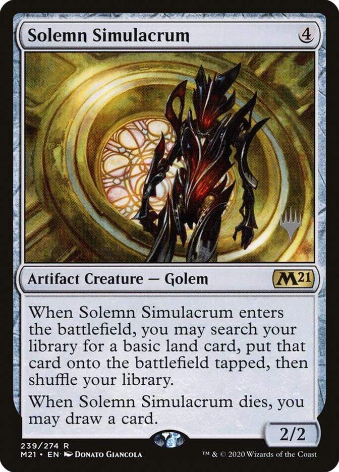 Magic: The Gathering MTG Single Solemn Simulacrum (Promo Pack) [Core Set 2021 Promos]