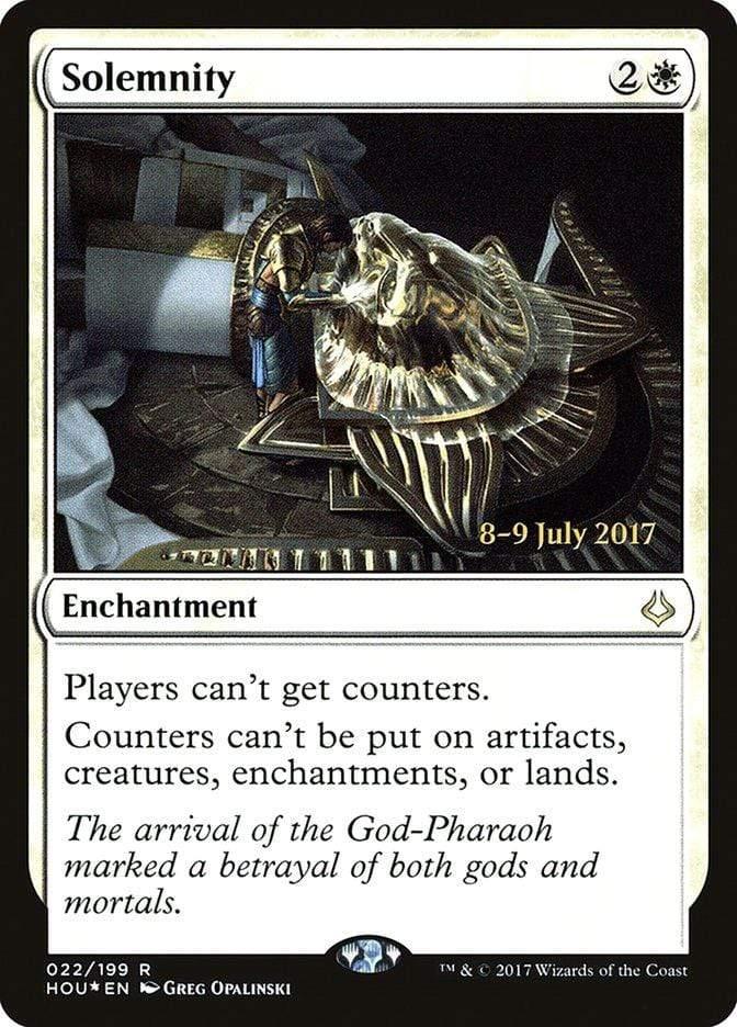 Magic: The Gathering MTG Single Solemnity  [Hour of Devastation Prerelease Promos]