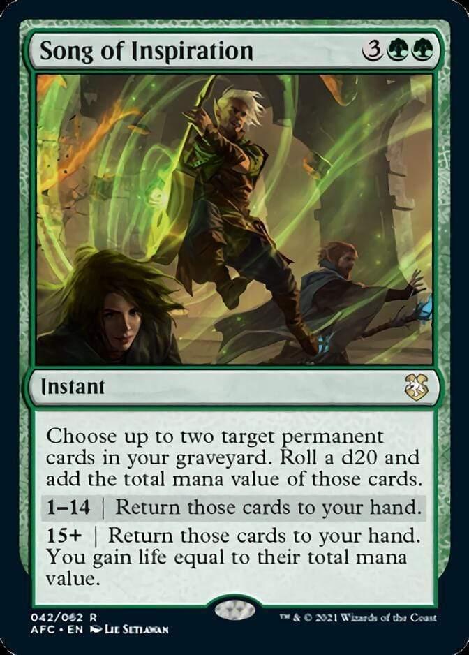Magic: The Gathering MTG Single Song of Inspiration [Dungeons & Dragons: Adventures in the Forgotten Realms Commander]