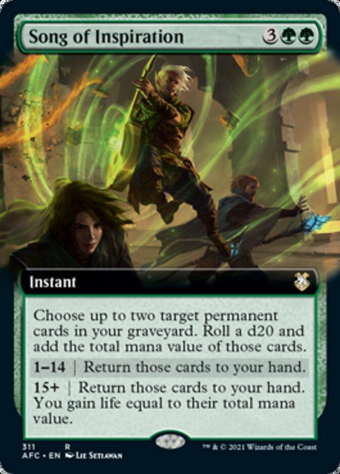 Magic: The Gathering MTG Single Song of Inspiration (Extended) [Dungeons & Dragons: Adventures in the Forgotten Realms Commander]