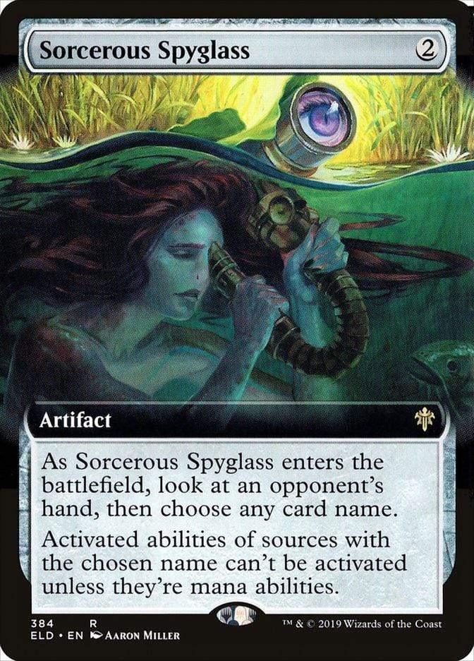 Magic: The Gathering MTG Single Sorcerous Spyglass (Extended) [Throne of Eldraine]