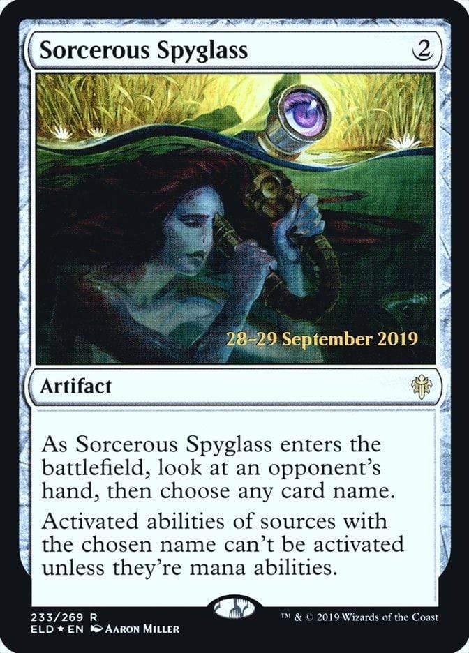 Magic: The Gathering MTG Single Sorcerous Spyglass  [Throne of Eldraine Prerelease Promos]