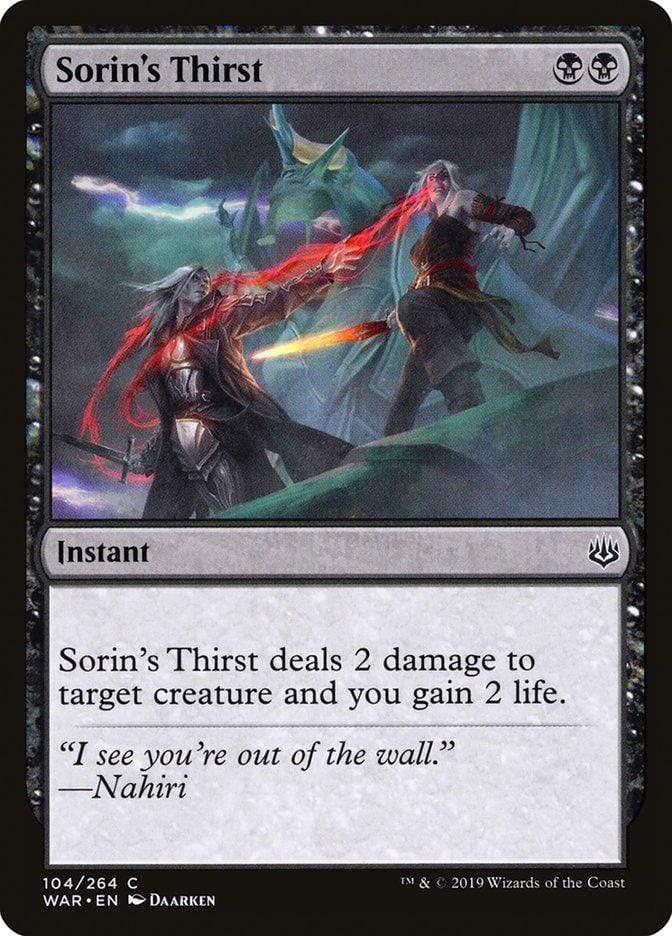 Magic: The Gathering MTG Single Sorin's Thirst [War of the Spark]