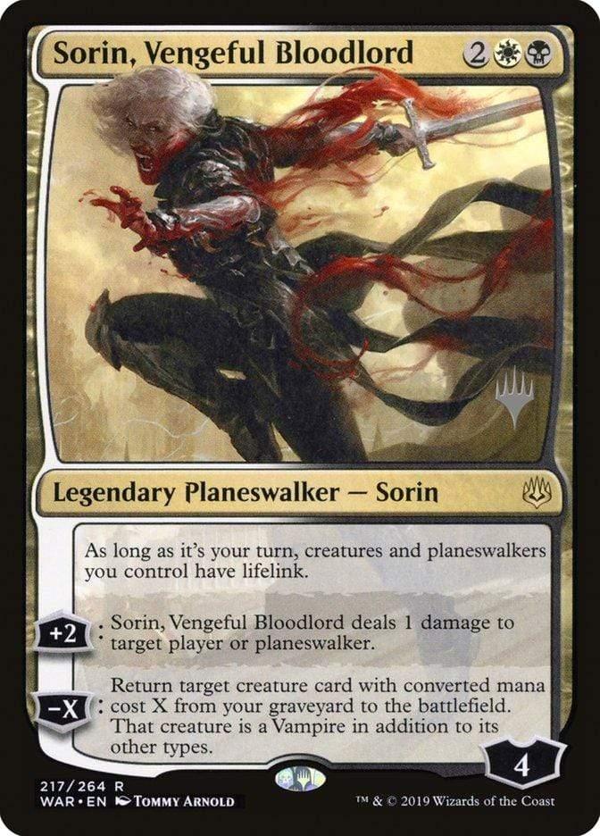 Magic: The Gathering MTG Single Sorin, Vengeful Bloodlord (Promo Pack) [War of the Spark Promos]