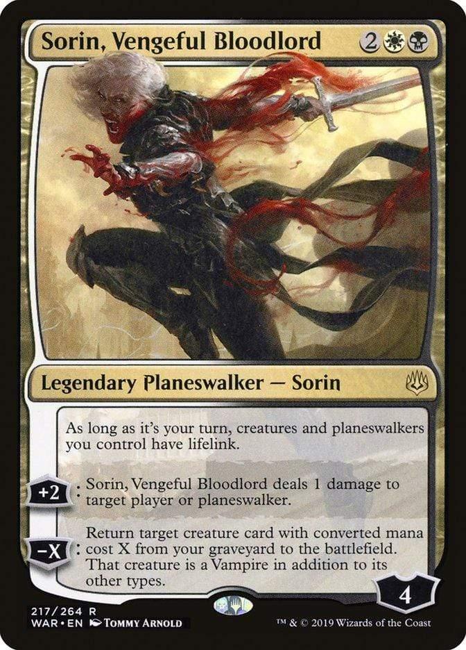 Magic: The Gathering MTG Single Sorin, Vengeful Bloodlord [War of the Spark]