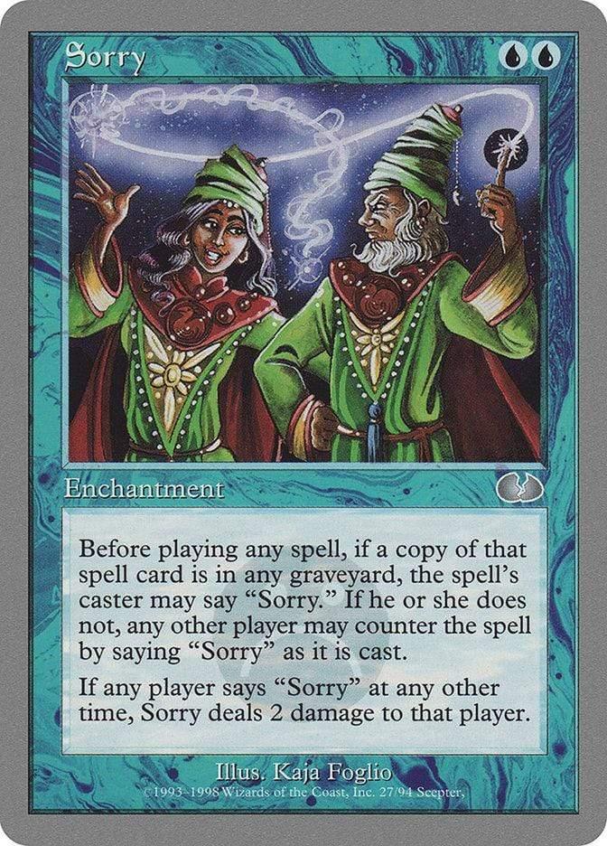 Magic: The Gathering MTG Single Sorry [Unglued]
