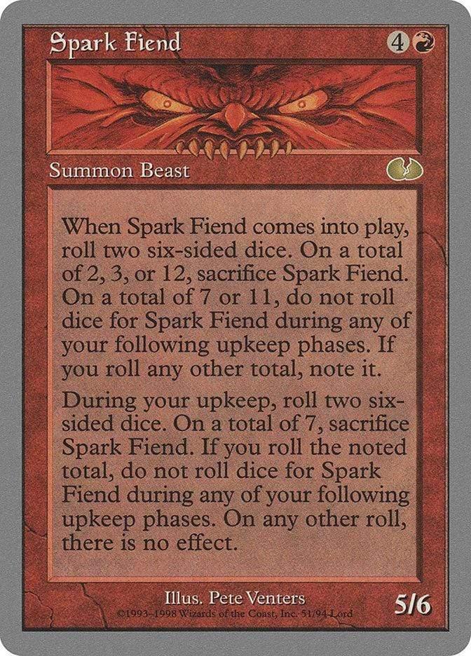 Magic: The Gathering MTG Single Spark Fiend [Unglued]