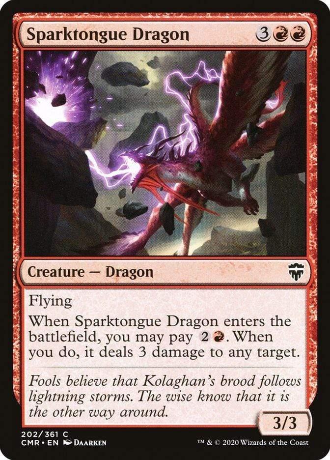 Magic: The Gathering MTG Single Sparktongue Dragon [Commander Legends]