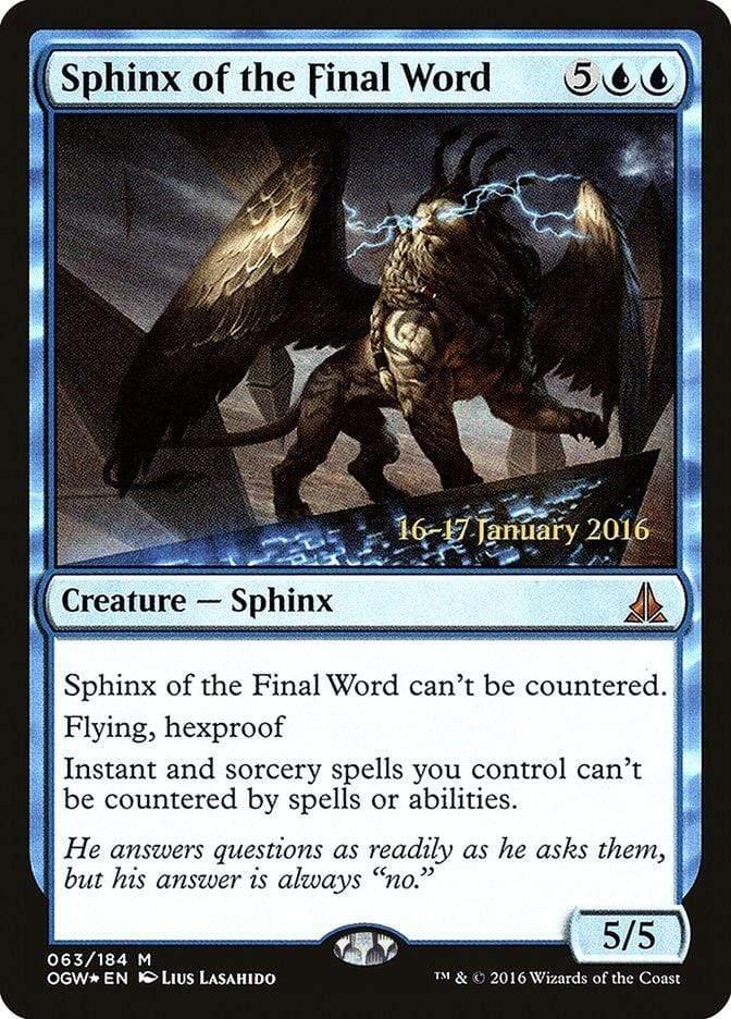Magic: The Gathering MTG Single Sphinx of the Final Word [Oath of the Gatewatch Prerelease Promos]