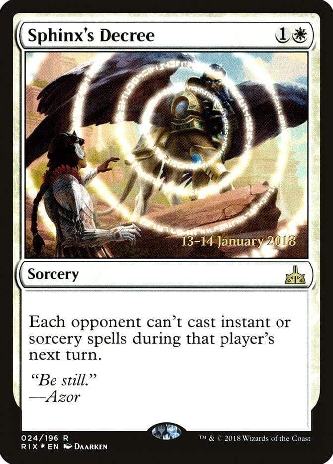 Magic: The Gathering MTG Single Sphinx's Decree [Rivals of Ixalan Prerelease Promos]