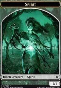 Magic: The Gathering MTG Single Spirit Double-sided Token [Commander 2016]