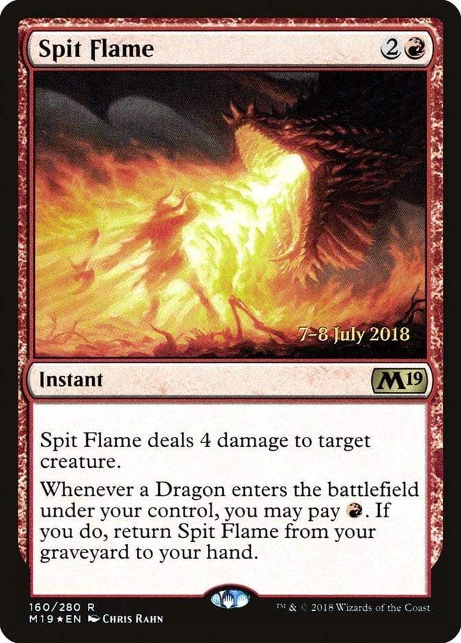 Magic: The Gathering MTG Single Spit Flame  [Core Set 2019 Prerelease Promos]