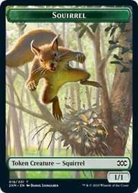 Magic: The Gathering MTG Single Squirrel // Thopter (008) Double-sided Token [Double Masters]