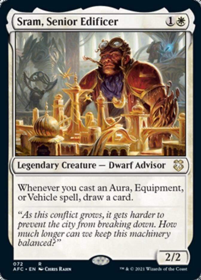 Magic: The Gathering MTG Single Sram, Senior Edificer [Dungeons & Dragons: Adventures in the Forgotten Realms Commander]