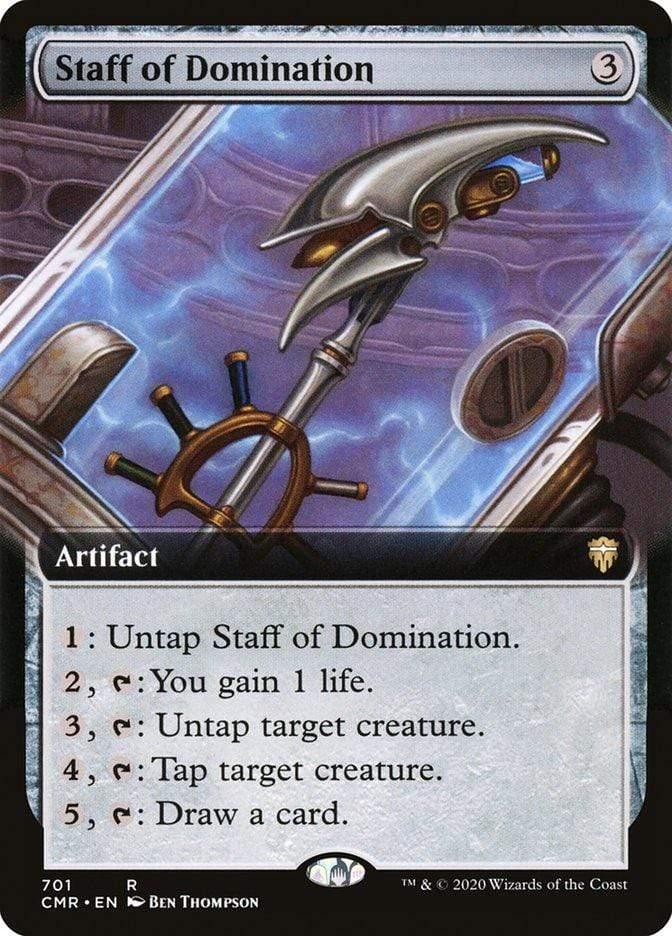 Magic: The Gathering MTG Single Staff of Domination (Extended) [Commander Legends Extended]