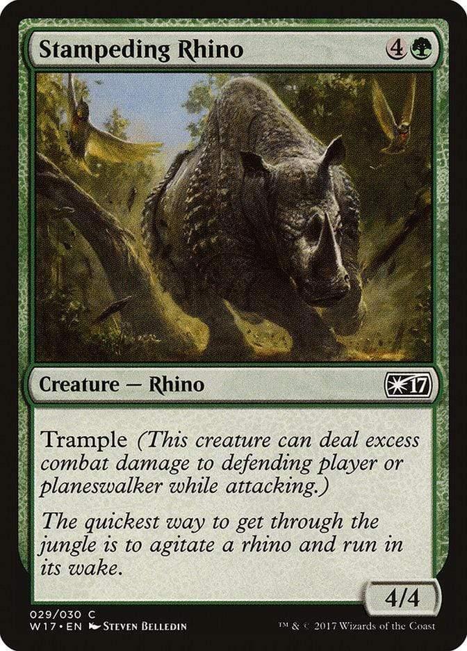 Magic: The Gathering MTG Single Stampeding Rhino [Welcome Deck 2017]