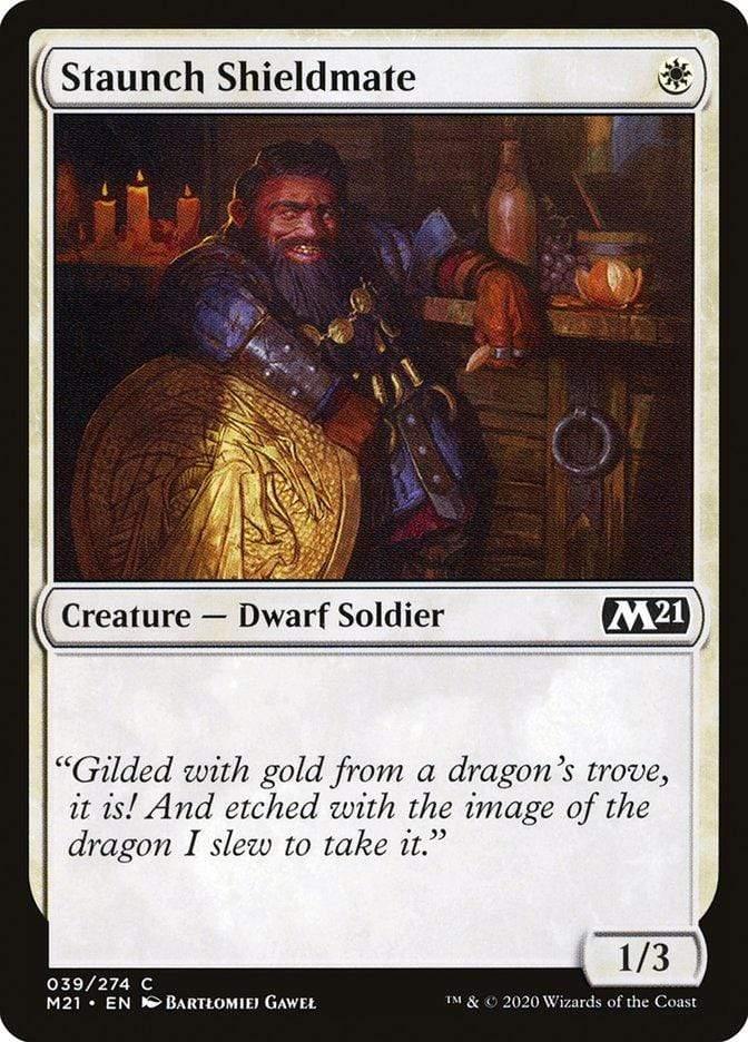 Magic: The Gathering MTG Single Staunch Shieldmate [Core Set 2021]