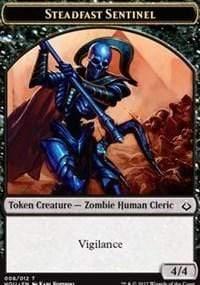 Magic: The Gathering MTG Single Steadfast Sentinel // Cat Double-sided Token [Hour of Devastation]