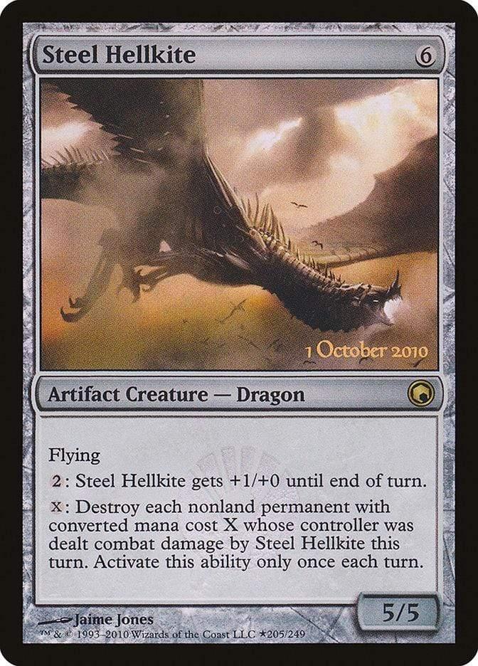 Magic: The Gathering MTG Single Steel Hellkite [Scars of Mirrodin Prerelease Promos]