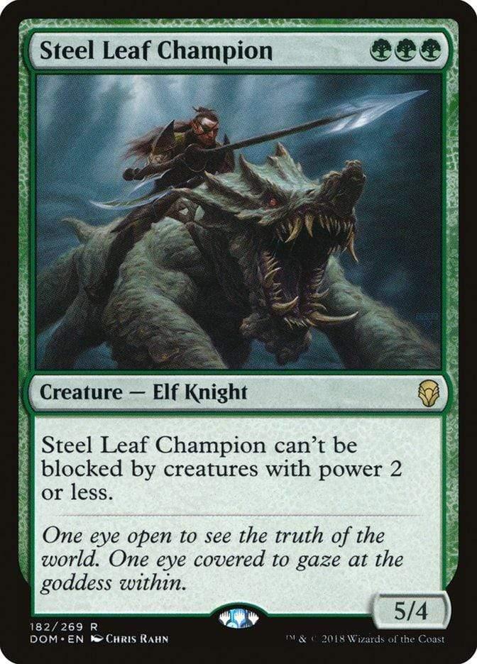 Magic: The Gathering MTG Single Steel Leaf Champion [Dominaria]