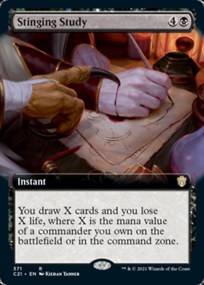 Magic: The Gathering MTG Single Stinging Study (Extended) [Commander 2021]