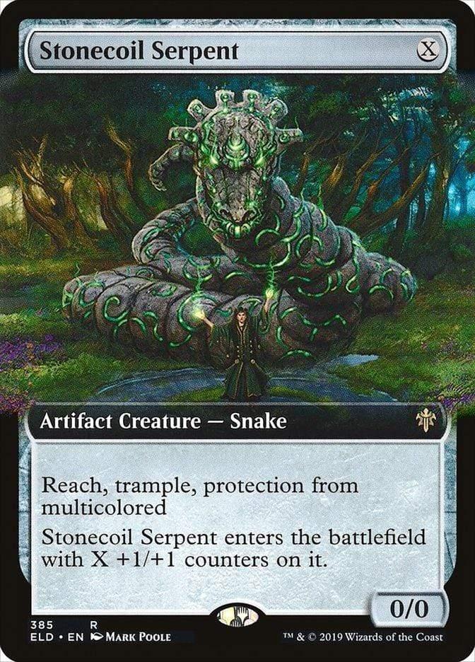 Magic: The Gathering MTG Single Stonecoil Serpent (Extended) [Throne of Eldraine]