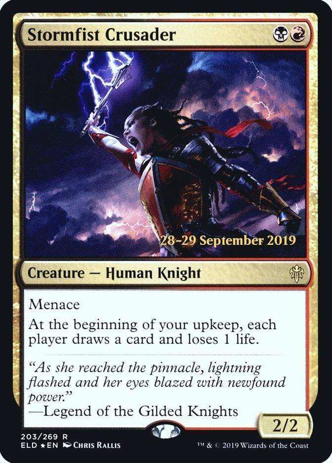 Magic: The Gathering MTG Single Stormfist Crusader  [Throne of Eldraine Prerelease Promos]