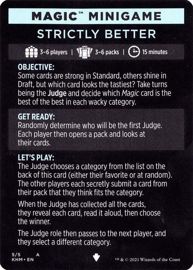 Magic: The Gathering MTG Single Strictly Better (Magic Minigame) [Kaldheim Minigame]