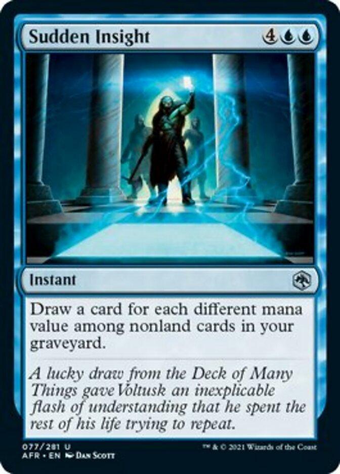Magic: The Gathering MTG Single Sudden Insight [Dungeons & Dragons: Adventures in the Forgotten Realms]