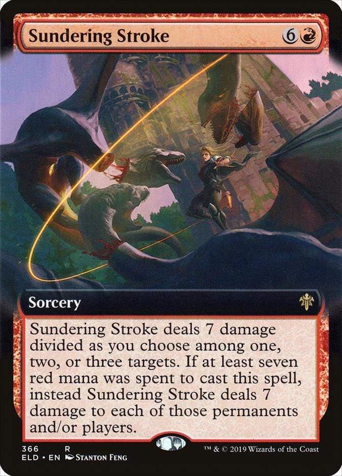 Magic: The Gathering MTG Single Sundering Stroke (Extended) [Throne of Eldraine]