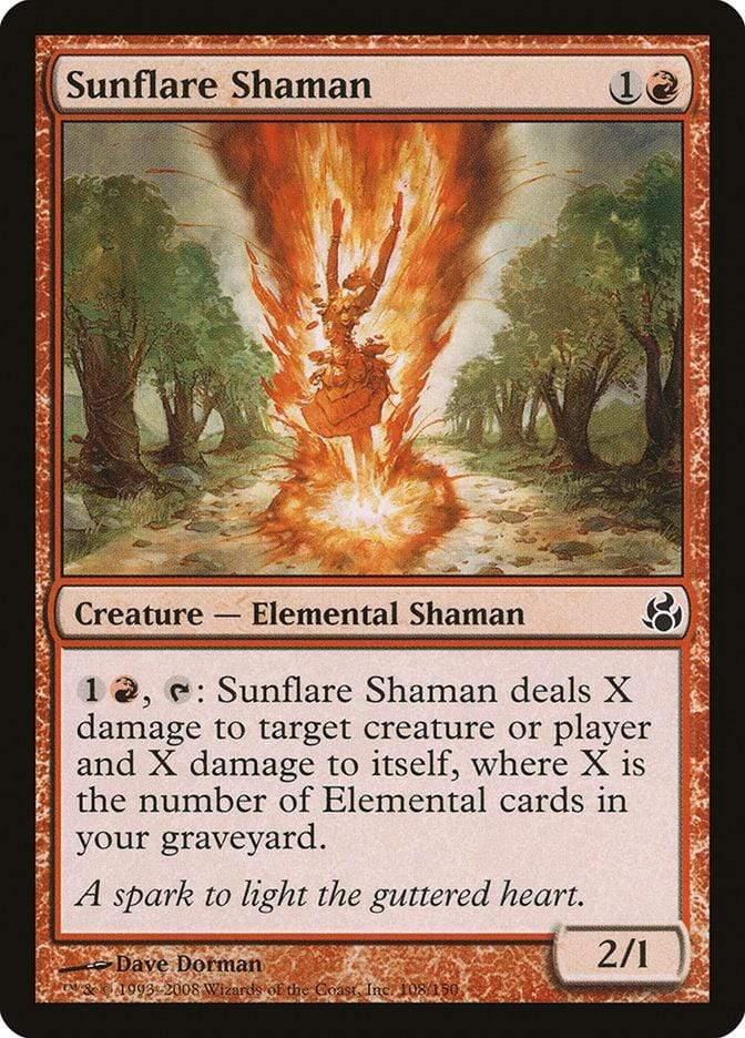 Magic: The Gathering MTG Single Sunflare Shaman [Morningtide]