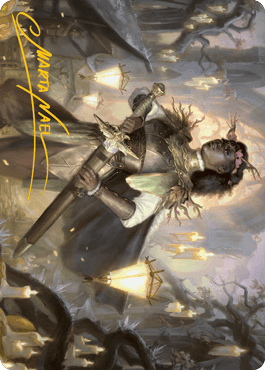Magic: The Gathering MTG Single Sungold Sentinel Art Card (Gold-Stamped Signature) [Innistrad: Midnight Hunt Art Series]