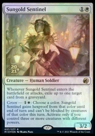 Magic: The Gathering MTG Single Sungold Sentinel [Innistrad: Midnight Hunt Prerelease Promos]