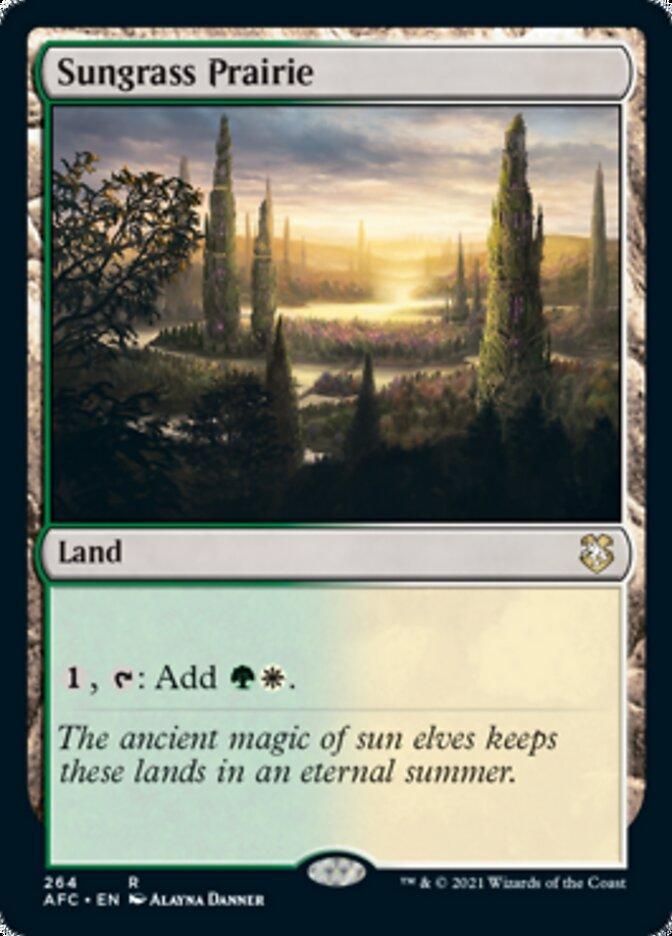 Magic: The Gathering MTG Single Sungrass Prairie [Dungeons & Dragons: Adventures in the Forgotten Realms Commander]